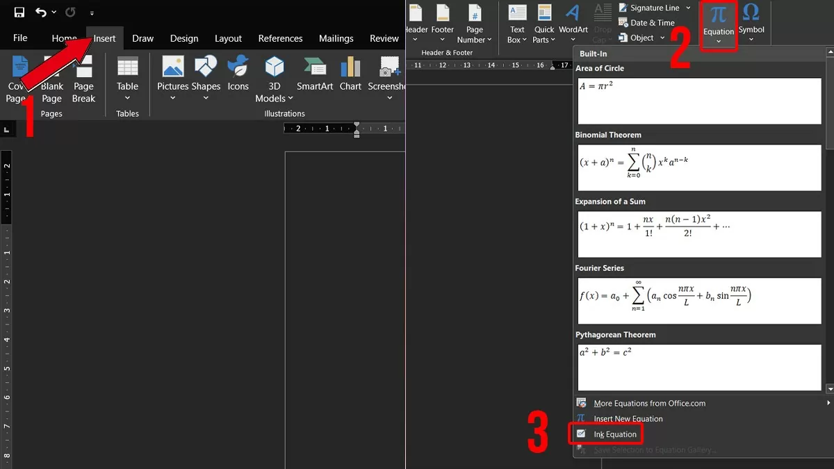 3 cách chèn công thức toán học trong Word nhanh chóng nhất