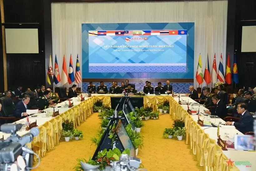 ADMM-18 convened in Vientiane, highlighting regional unity, security