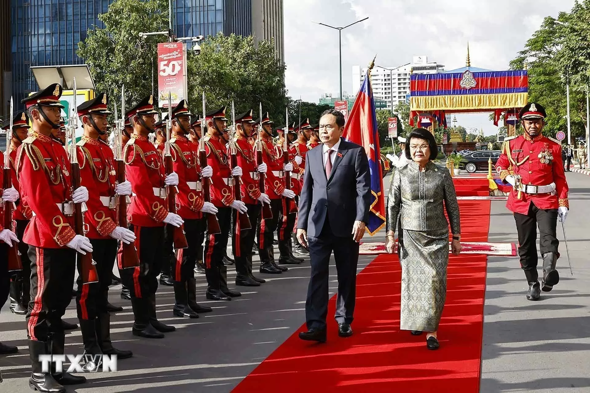 Chủ tịch Quốc hội Trần Thanh Mẫn hội đàm với Chủ tịch Quốc hội Vương quốc Campuchia