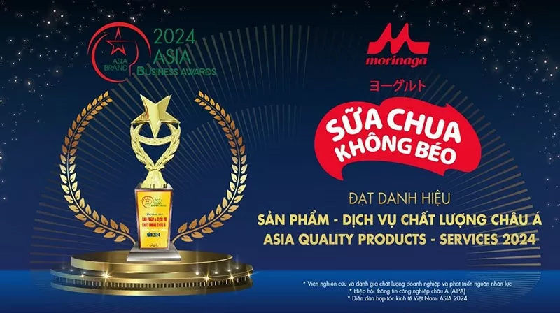 Morinaga Non-Fat Yogurt Wins the “Asia Top Quality Product and Service Award 2024”.