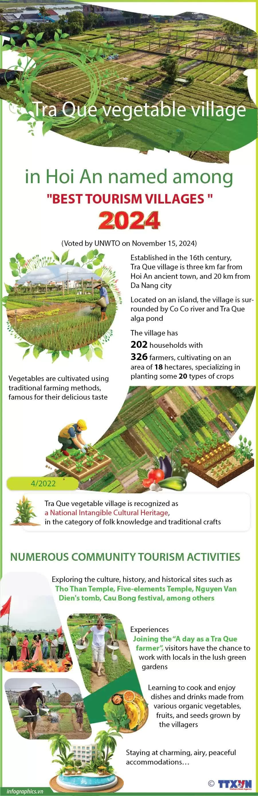 Tra Que vegetable village in Hoi An named among best tourism villages 2024