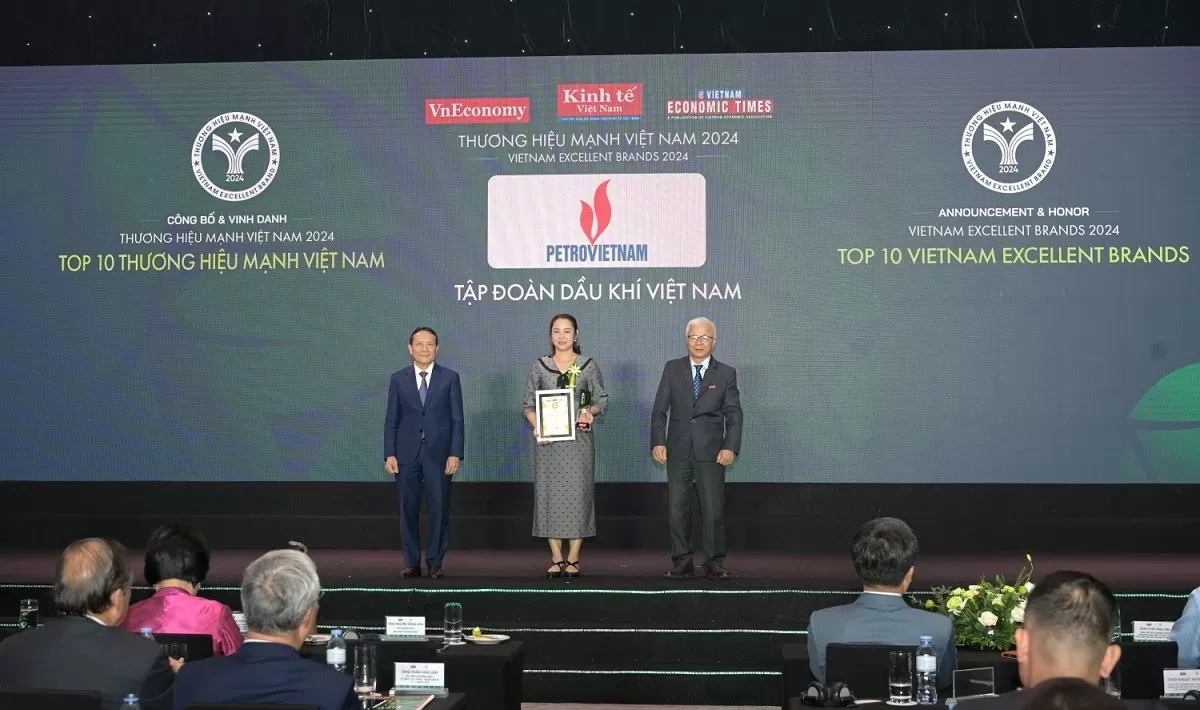 PetroVietnam được vinh danh ở vị trí dẫn đầu Top 10 Thương hiệu mạnh Việt Nam 2024