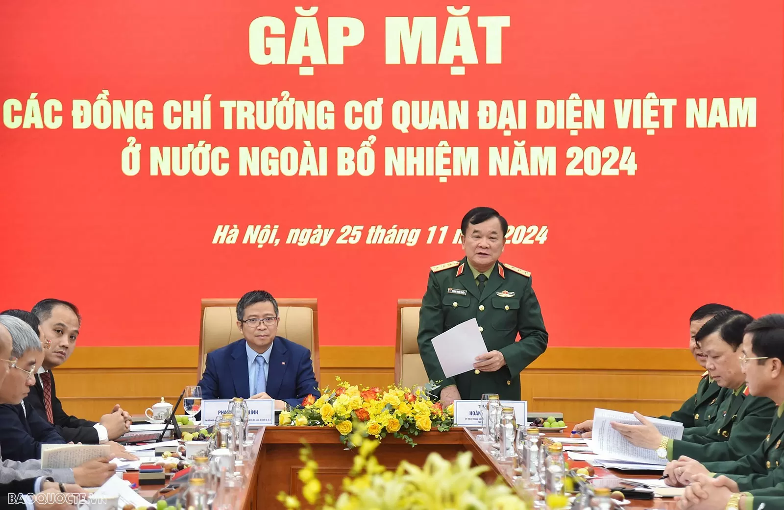 Đoàn Trưởng cơ quan đại diện Việt Nam ở nước ngoài được bổ nhiệm năm 2024 làm việc tại Bộ Quốc phòng