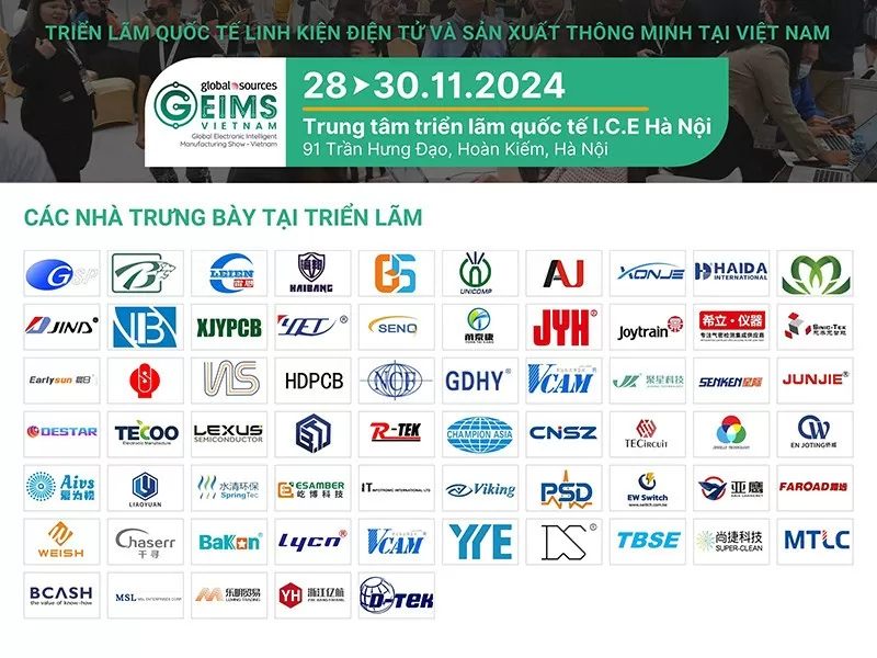 Hơn 100 nhà trưng bày tại triển lãm GEIMS tại ICE Hà Nội ngày 28-30/11/2024. Ảnh: Global Sources