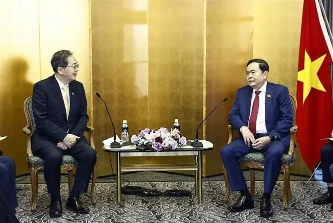 NA Chairman Tran Thanh Man receives Japan’s Komeito Party leader