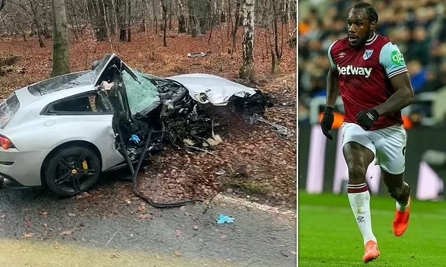 Tiền đạo West Ham Michail Antonio dính tai nạn xe hơi nghiêm trọng