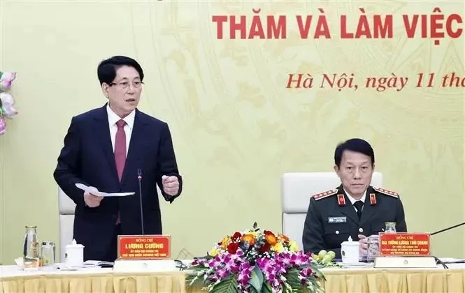 President Luong Cuong commends Ministry of Public Security, sets future priorities