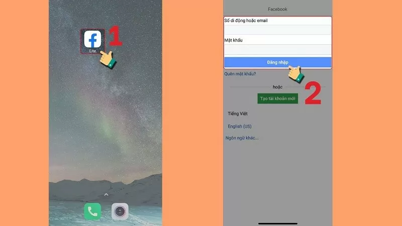 Hướng dẫn đăng nhập Facebook Lite trên iOS, Android đơn giản nhất