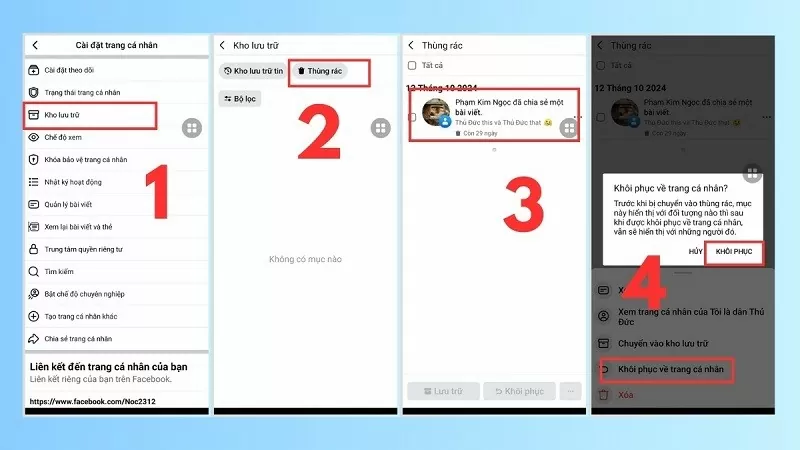 Khôi phục bài viết đã xóa trên Facebook nhanh và đơn giản nhất Khôi phục bài viết đã xóa trên Facebook nhanh và đơn giản nhất