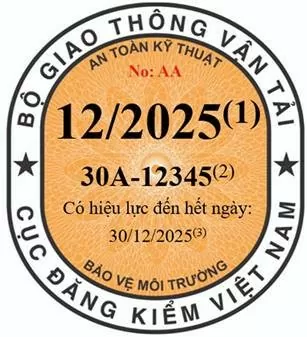 Nhận diện 3 màu tem kiểm định xe cơ giới áp dụng từ ngày 1/1/2025