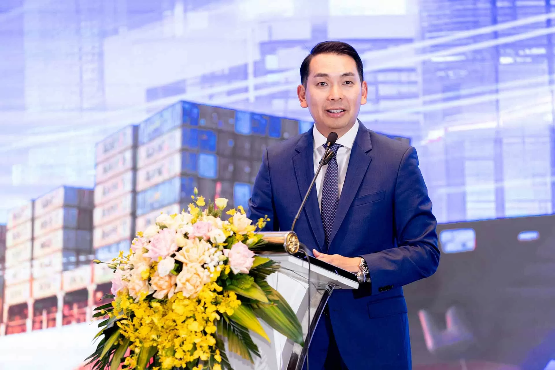 Tiến sĩ Yap Kwong Weng, CEO Việt Nam SuperPortTM phát biểu tại Lễ ký kết hợp tác chiến lược.