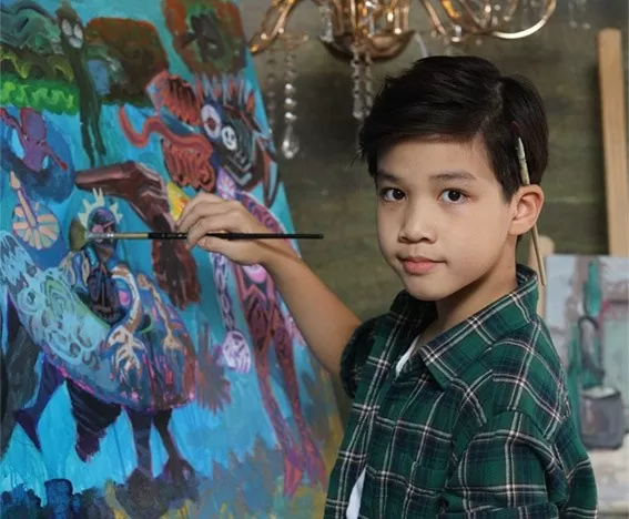 'Gods and Demons' painting exhibition by 10-year-old artist