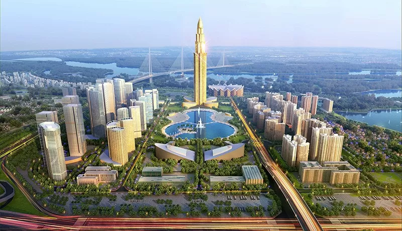 Phối cảnh dự án Thành phố Thông minh Bắc Hà Nội được phát triển bởi liên doanh Tập đoàn BRG (Việt Nam) và Tập đoàn Sumitomo (Nhật Bản) với tổng mức đầu tư gần 4,2 tỷ USD.