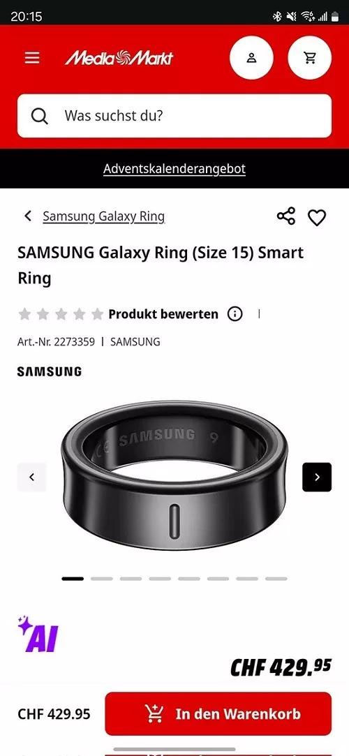 Samsung Galaxy Ring có 2 kích cỡ mới