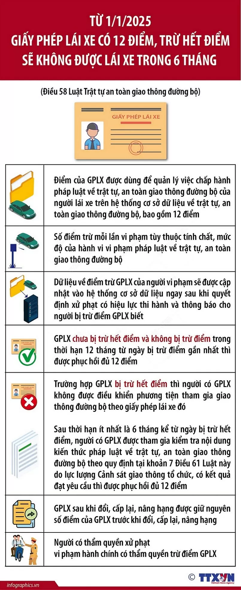 Giấy phép Lái xe. (Nguồn: TTXVN)