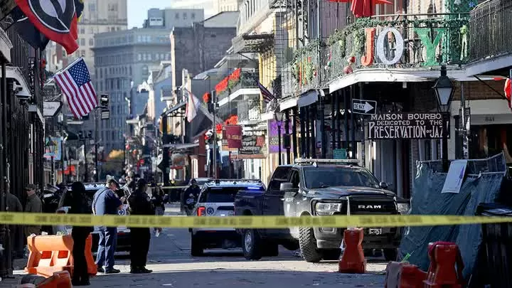 Hiện trường vụ tấn công khủng bố ngày đầu Năm mới ở New Orleans, Mỹ. (Nguồn: Getty Images)