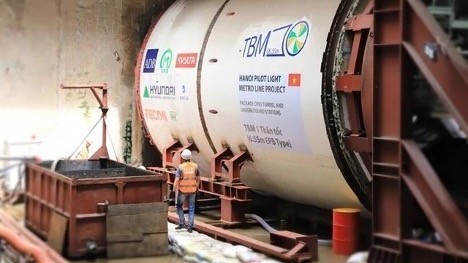 Hanoi's metro project completes 647 meters of tunnels to date