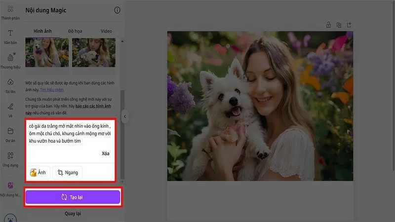 Cách tạo ảnh từ văn bản bằng Canva AI với vài thao tác đơn giản Cách tạo ảnh từ văn bản bằng Canva AI với vài thao tác đơn giản