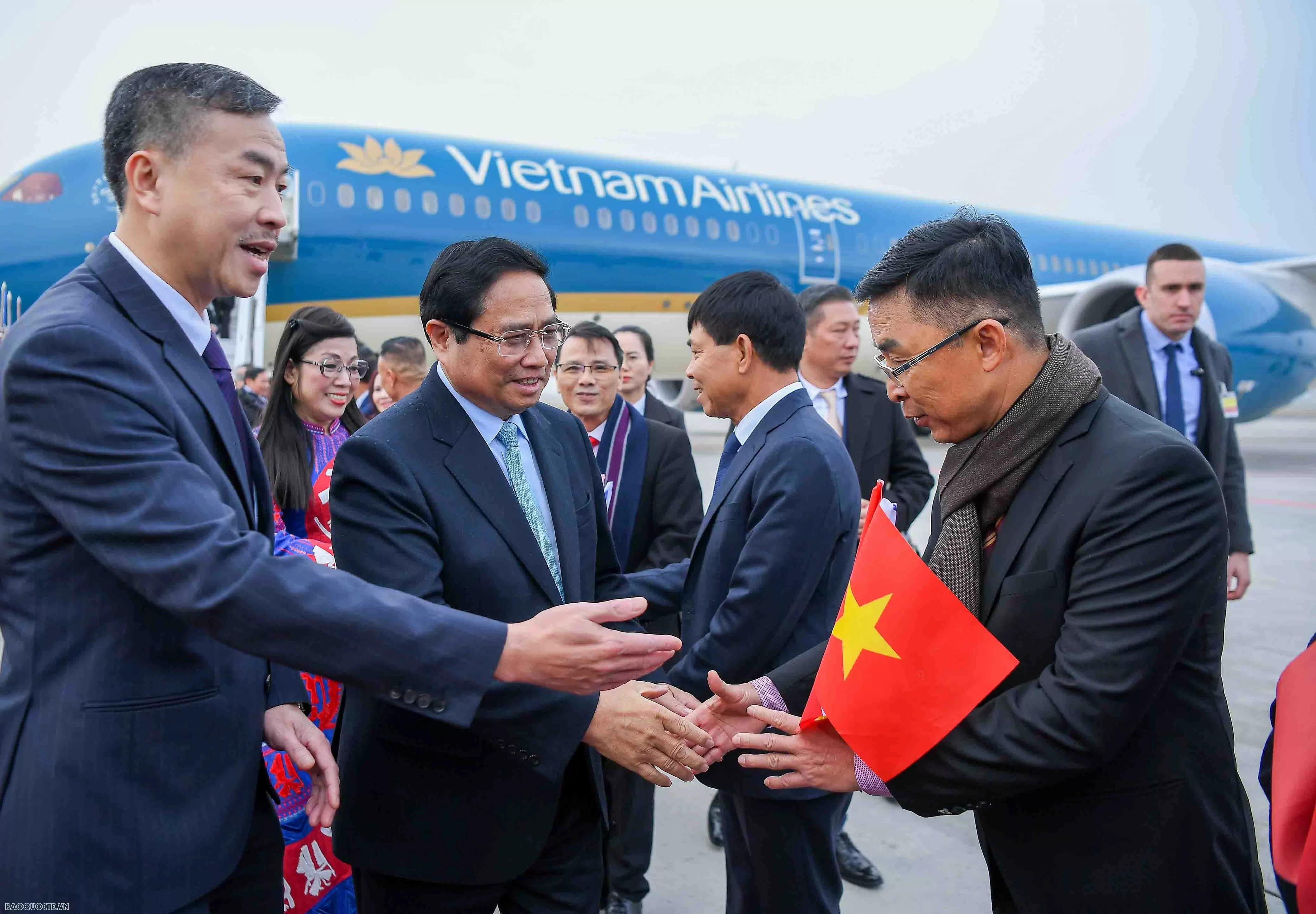 PM Pham Minh Chinh arrives in Prague, beginning official visit to Czech Republic