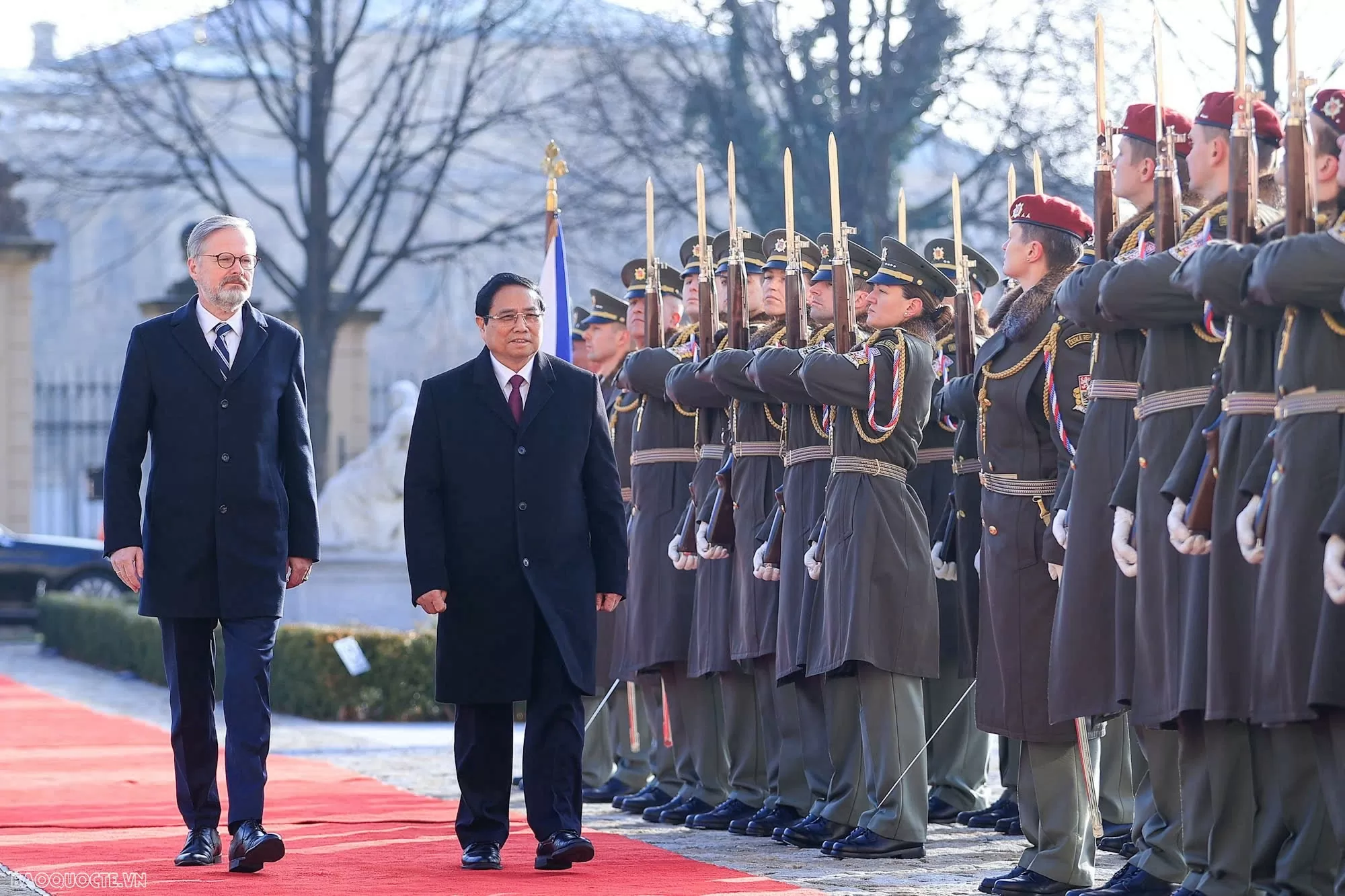 Welcome ceremony held for Prime Minister Pham Minh Chinh in Prague