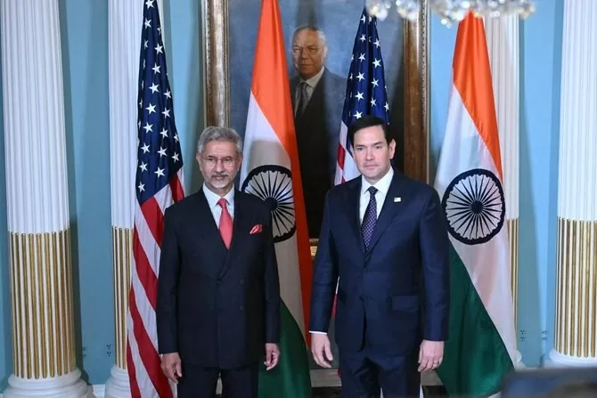 Ngoại trưởng Mỹ Marco Rubio gặp người đồng cấp Ấn Độ Subrahmanyam Jaishankar tại Washington, DC ngày 21/1. (Nguồn: AFP)