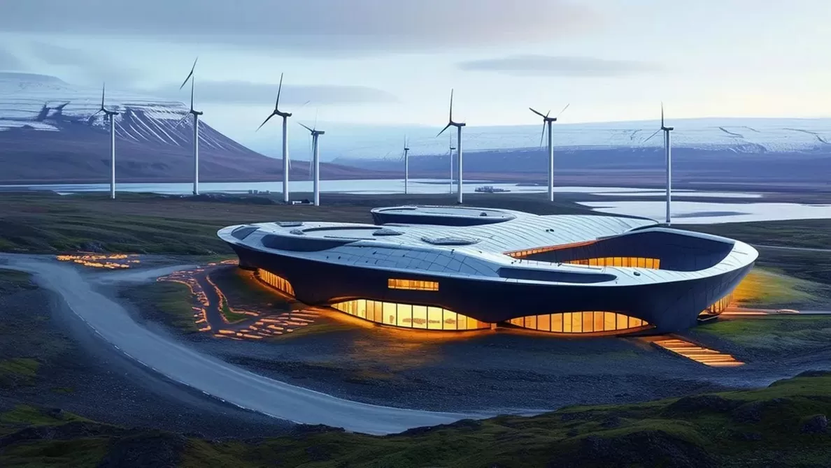 Iceland cũng thúc đẩy phát triển năng lượng điện gió. (Ảnh: Data Center News)