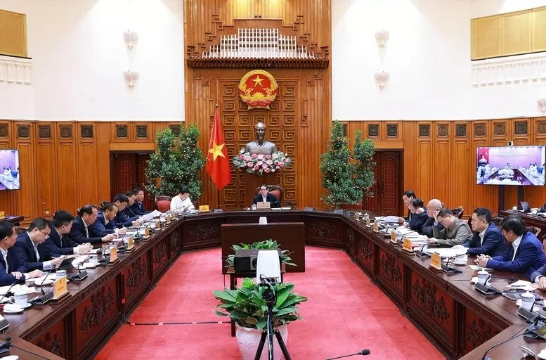Thủ tướng Chính phủ Phạm Minh Chính phát biểu kết luận cuộc họp về tình hình thực hiện Dự án Cảng hàng không quốc tế Long Thành - Ảnh: VGP/Nhật Bắc