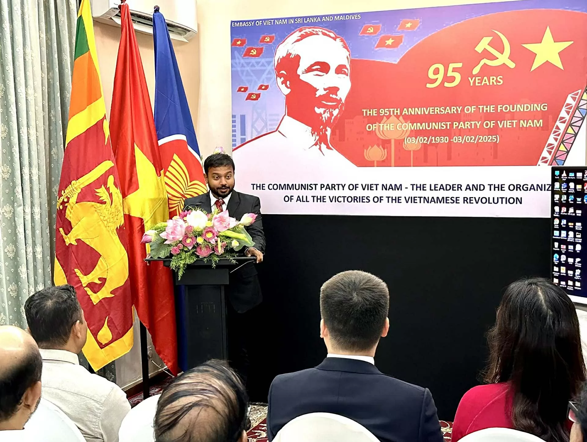 Đại sứ quán Việt Nam tại Sri Lanka tổ chức Lễ kỷ niệm 95 năm ngày thành lập Đảng Cộng sản Việt Nam