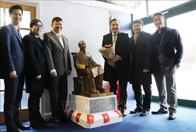 Restoration of the area displaying the statue of Uncle Ho at the Newhaven Museum, UK