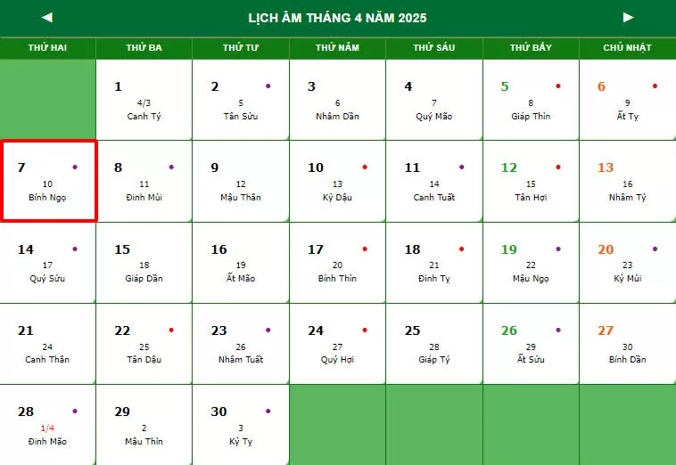 Lịch nghỉ Giỗ Tổ Hùng Vương (Mùng 10 tháng 3 Âm lịch) năm 2025