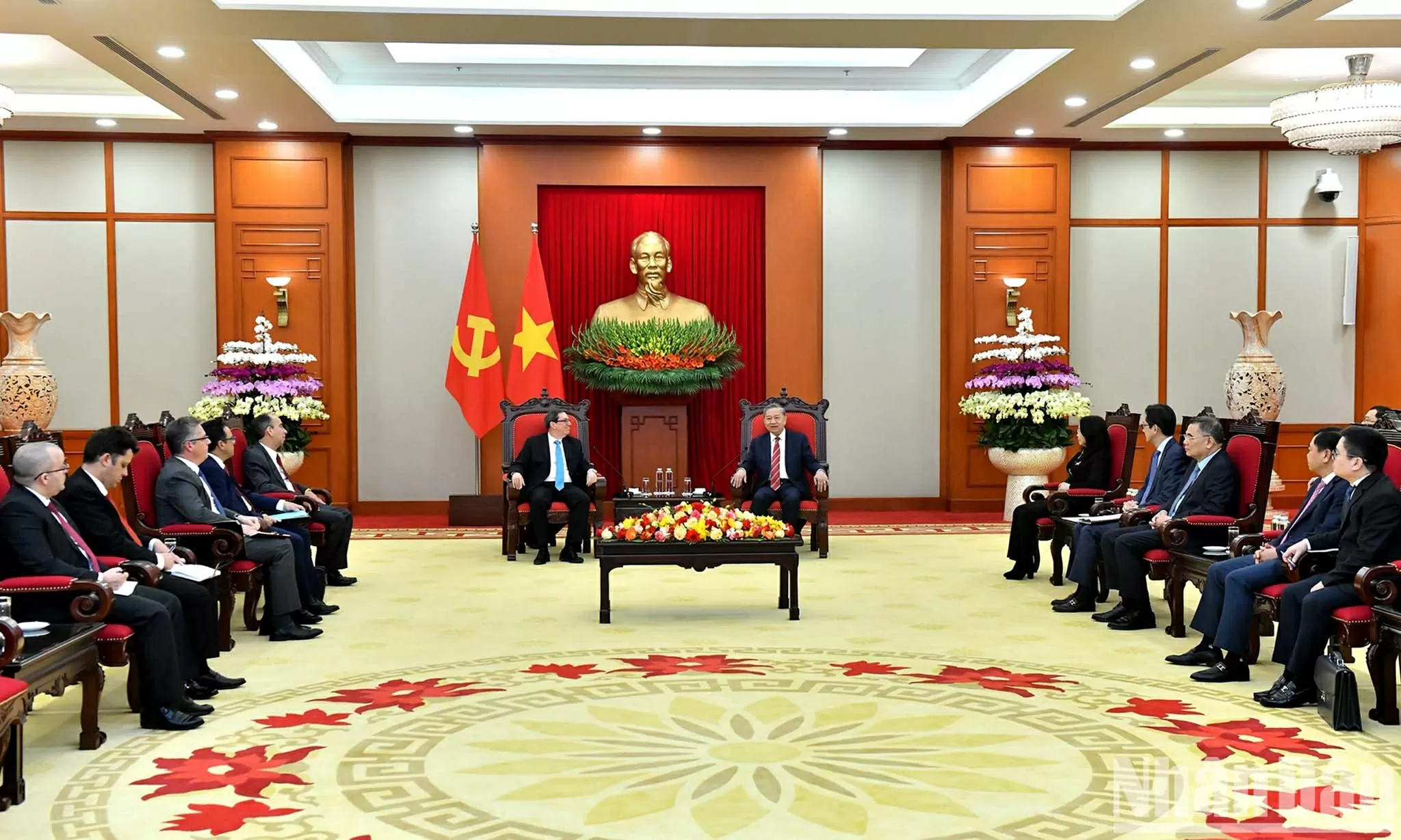 Tổng Bí thư Tô Lâm tiếp Ủy viên Bộ Chính trị, Bộ trưởng Ngoại giao Cuba