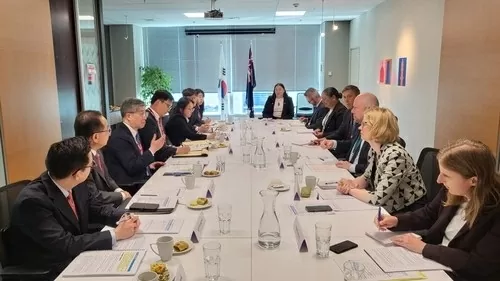 Hàn Quốc thảo luận với NATO về cách phản ứng chung với các đe dọa, tăng cường hợp tác cùng New Zealand. (Yonhap) Hàn Quốc thảo luận với NATO về cách phản ứng chung với các đe dọa, tăng cường hợp tác cùng New Zealand. (Yonhap)