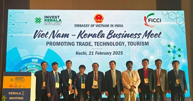 At the Vietnam - Kerala Business Meet on February 21 (Photo: VNA)