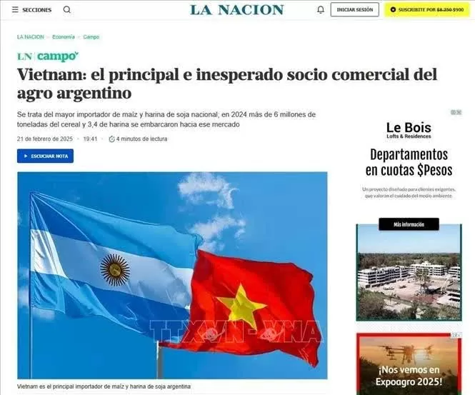 Vietnam – key agricultural trade partner of Argentina: newspaper