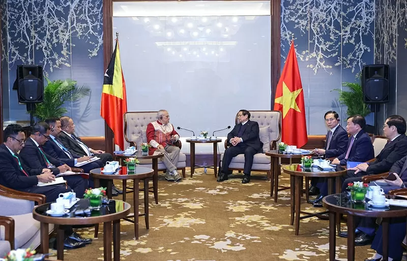 Prime Minister Pham Minh Chinh welcomes Timor-Leste President José Ramos-Horta in Hanoi