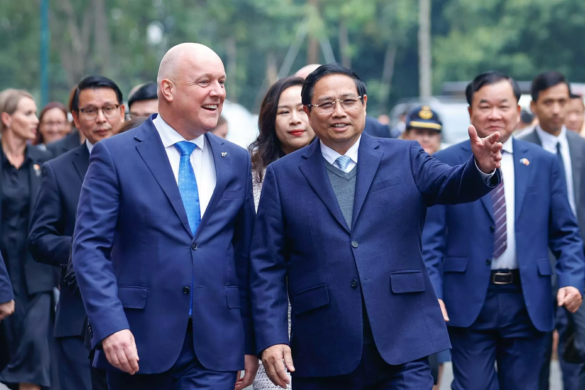 Welcome ceremony held for New Zealand Prime Minister Christopher Luxon in Hanoi