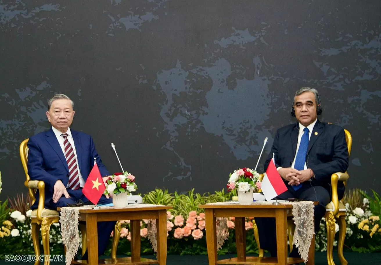 General Secretary To Lam meets with Indonesian People's Consultative Assembly Speaker