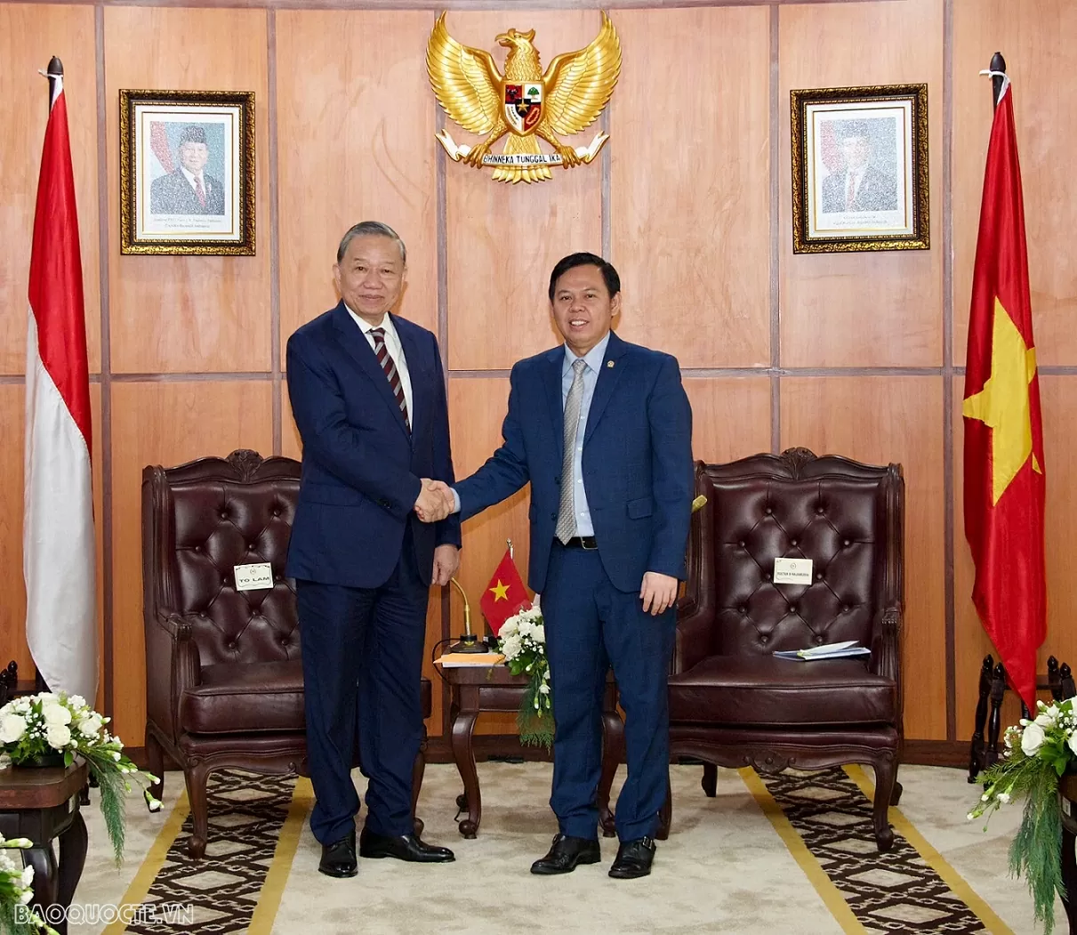 Party leader To Lam meets with Indonesian Senate Speaker in Jakarta