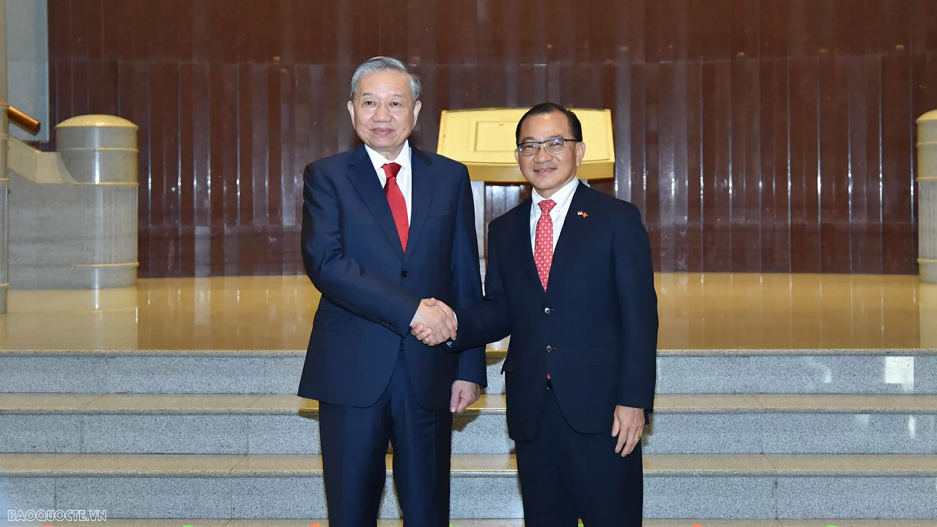 General Secretary To Lam meets with Singaporean Parliament Speaker Seah Kian Peng