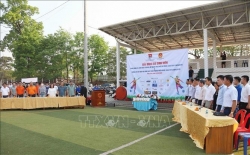 Khai mạc giải bóng đá sinh viên Việt Nam tại thủ đô Vientiane, Lào