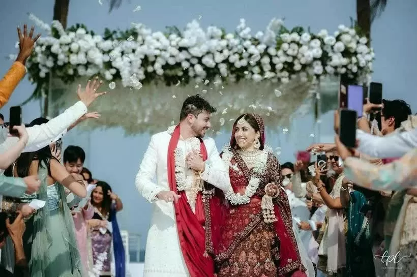 The wedding ceremony of Kulvin Kaur and Dilip Bhawan in Da Nang city. (Source: VNA)
