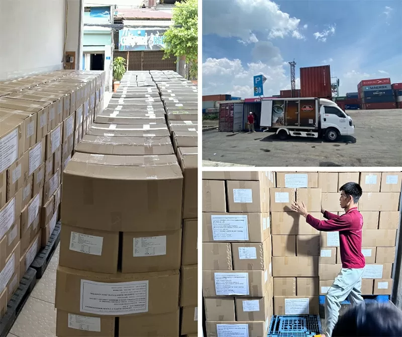 L&ocirc; h&agrave;ng c&agrave; ph&ecirc; Đ&ocirc;ng Phương xuất khẩu.
