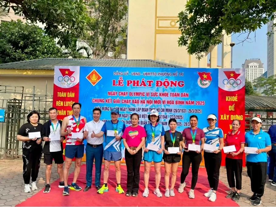 Lễ phát động giải tại Phường Mễ Trì, Nam Từ Liêm, Hà Nội. (Ảnh: T.H.)