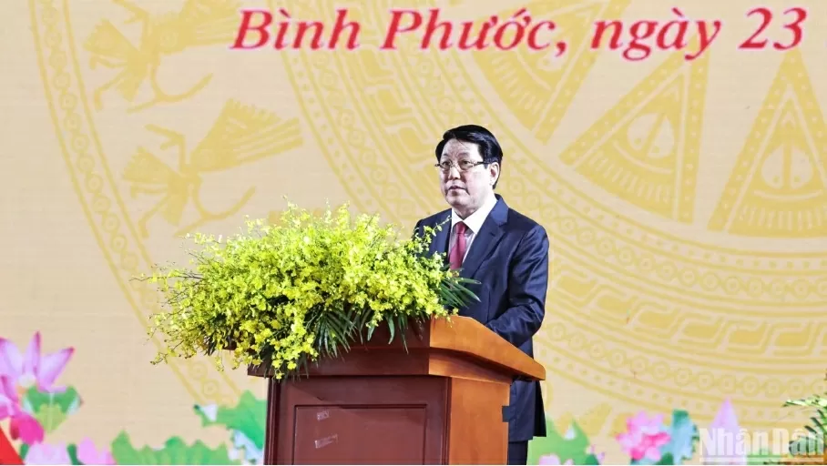 Chủ tịch nước Lương Cường phát biểu tại Lễ kỷ niệm. (Nguồn: Báo Nhân Dân)