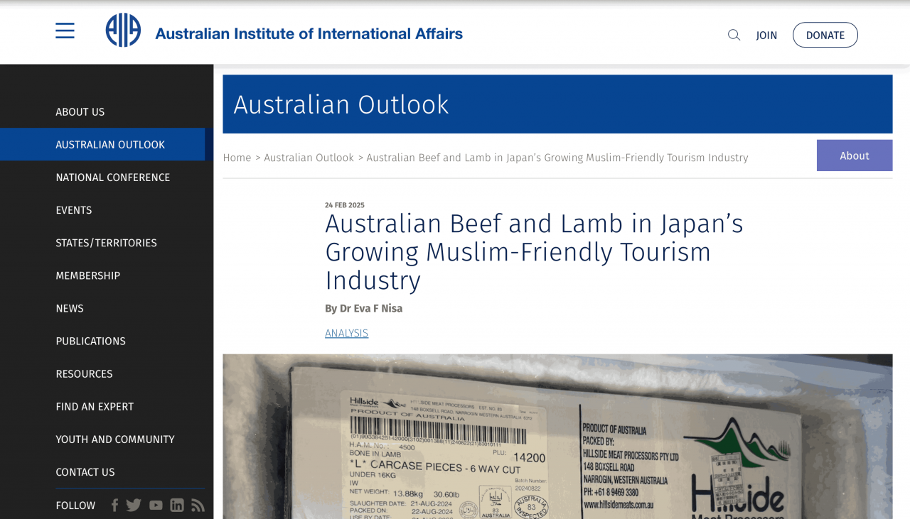 Du lịch Halal ở Nhật Bản phát triển nhờ thịt bò Australia