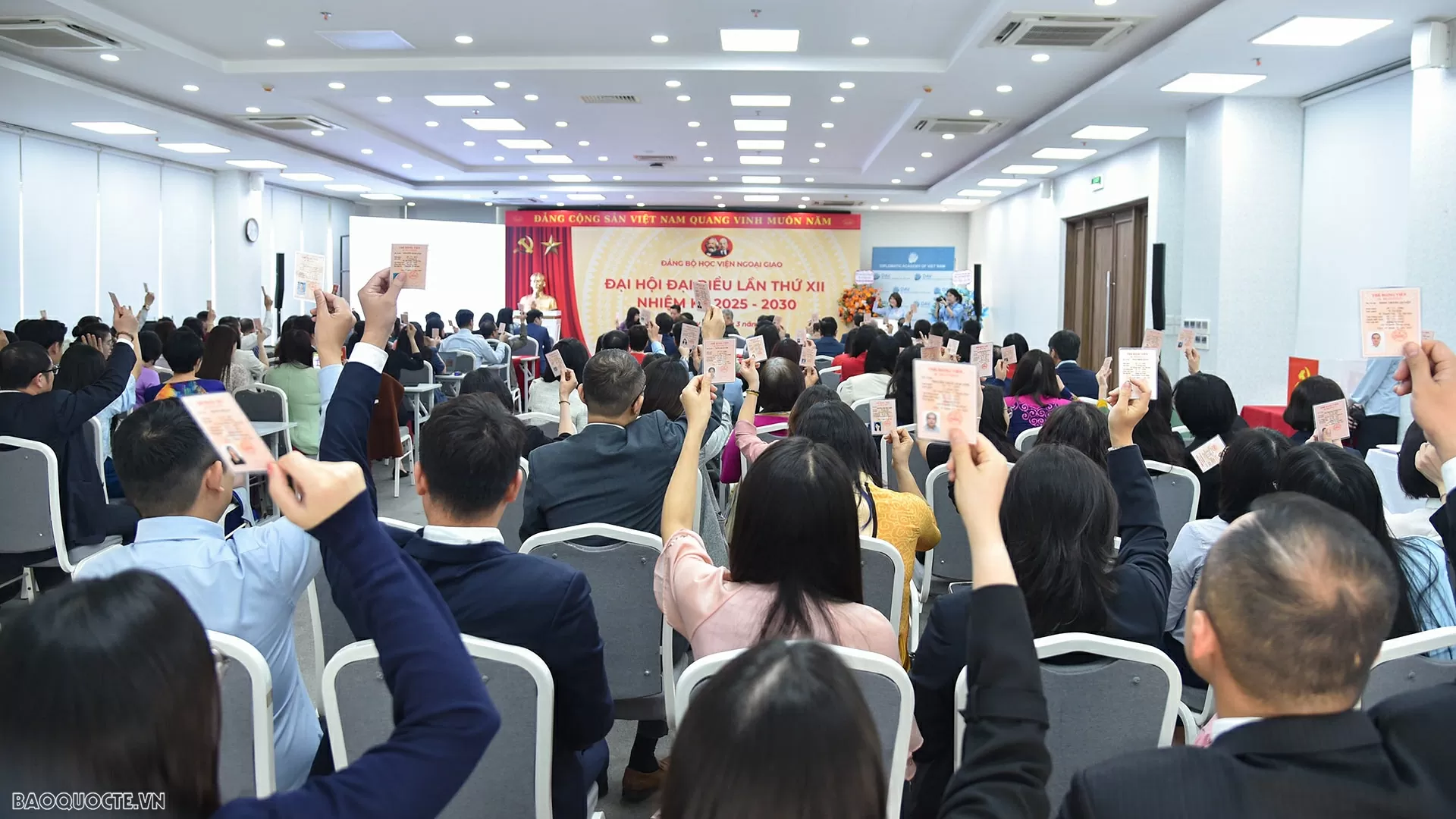 Ngày 24/3, tại Hà Nội, Đảng bộ Học viện Ngoại giao đã tổ chức thành công Đại hội nhiệm kỳ 2025-2030. (Ảnh: Anh Sơn)