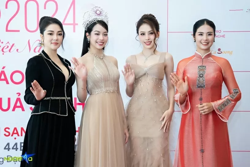 Hoa hậu Nguyễn Thị Huyền đẹp mặn mà làm giám khảo cuộc thi Hoa hậu Việt Nam 2024
