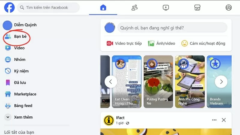 Nhấn vào mục Bị hạn chế