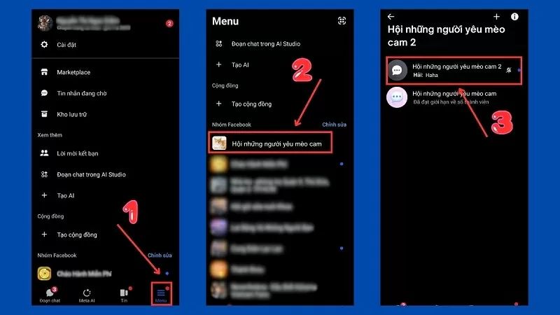 Cách tham gia chat cộng đồng trên Messenger