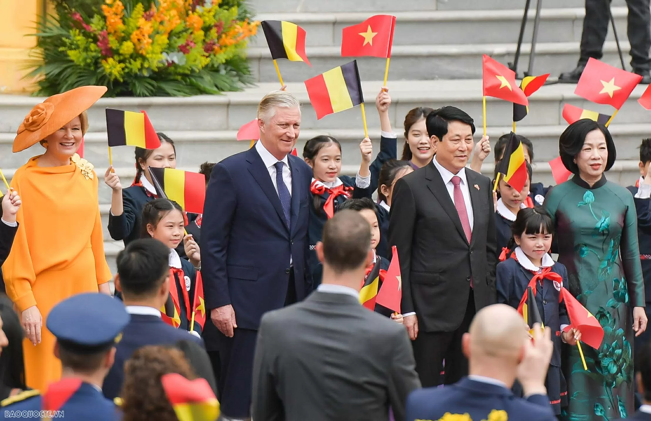 Welcome ceremony held for King of Belgium